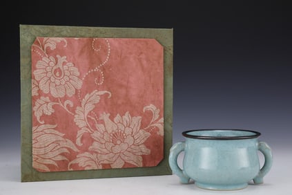 An Exquisite Ru yao Sky Blue Glazed Censer