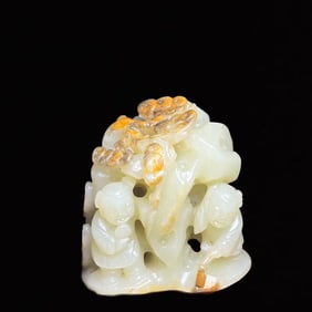 An Exquisite White Jade Figure Ornament