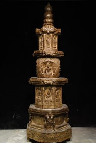 A Solemn Limestone Pagoda