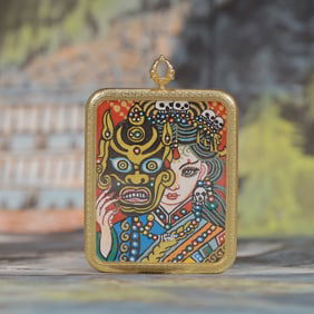 An Exquisite Painted Color Statue of Zhagilhamo Tangka
