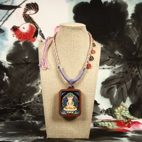An Exquisite Painted Color Statue of Mah?vairocana Tangka