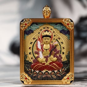 An Exquisite Painted Color Statue of Bodhisattva Tangka