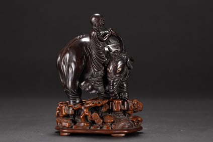 A Rare Zitanwood Elephant Ornament