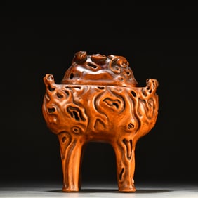 A Rare Boxwood Incense Censer