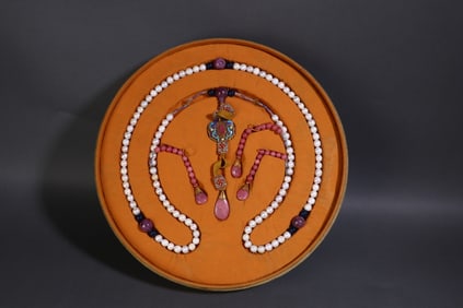 A Rare  Pearl Court Beads