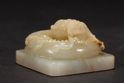 A Rare White Jade Seal