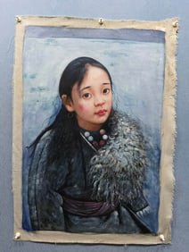 A Chinese Figure Oil Painting