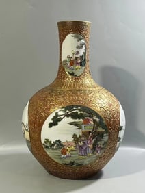 A Rare Enamel Figures Pattern Vase