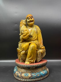 A Rare Shoushan Stone Figure Sculpture