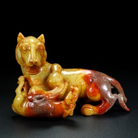 A Rare Hetian Jade Tiger Ornament?