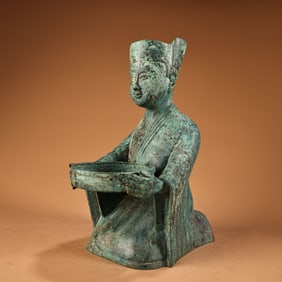 A Rare Bronze Human-shaped Basin