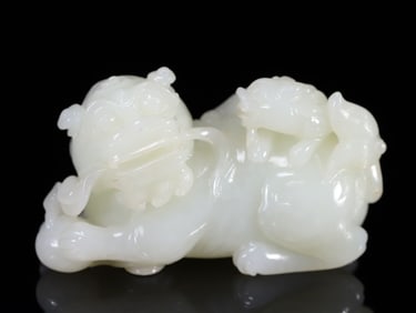 A Rare Hetian Jade Auspicious Beast Ornament?