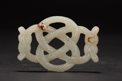 A Rare White Jade Bi Disc