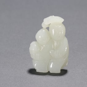 A Rare Hetian Jade Child