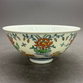 A Rare Doucai mandarin duck and lotus pond pattern Bowl