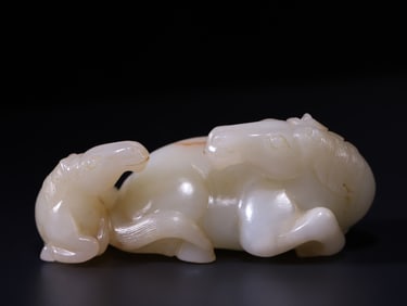 A Rare Hetian Jade Horse Ornament?
