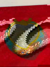 A Rare Cloisonne Bat and Peach Pattern Washer