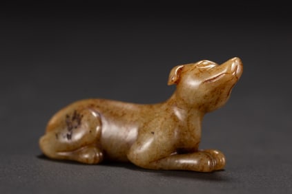 A Rare Archaic Jade Beast Ornament
