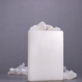 A Rare White Jade Plain Brand