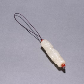 A Rare Hetian Jade Chi Dragon Lezi