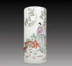 A Fabulous Famille-Rose 'Figure' Vase