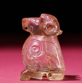 An Exquisite Crystal Auspicious Beast Ornament