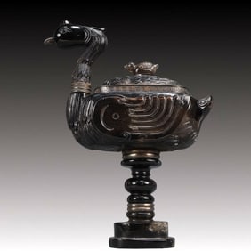 An Exquisite Crystal Bird-Shaped Censer