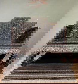 A Set of Huge Zitanwood Auspicious Cloud and Dragon Pattern Thrones
