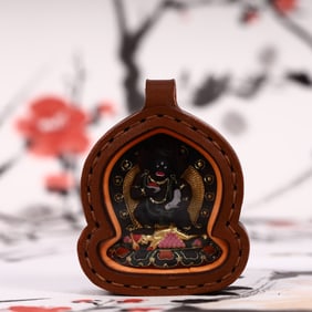 An Exquisite Painted Color Statue of Mammon Tangka