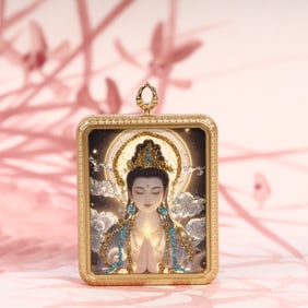 An Exquisite Painted Color Statue of Avalokitesvara Tangka