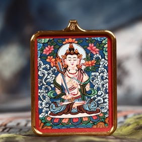 An Exquisite Painted Color Statue of Bodhisattva Tangka