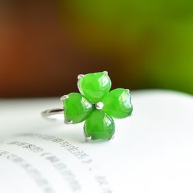 An Exquisite Sterling Silver Inlaid Jasper Ring