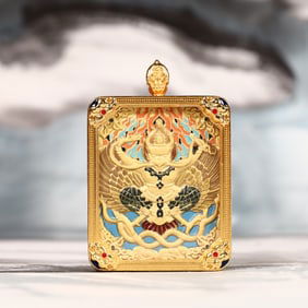 An Exquisite Painted Color Statue of Garu??a Tangka