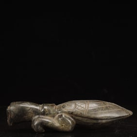 An Archaic Hongshan Culture Gaogu Jade Cicada Ornament