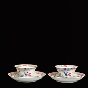 A Pair of Precious Iron-Red Character and Story Pattern Bowls