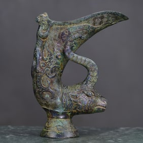 An Rare Bronze Sheep Pattern Cup