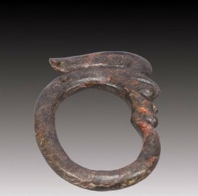 An Archaic Hongshan Culture Greenish Jade Pig and Dragon Pendant