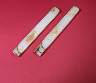 A Pair of Exquisite White Jade Dragon and Phoenix Pattern Paper Weights