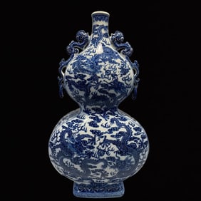 A Rare Blance-De-Chine Buddha-Head Ornament