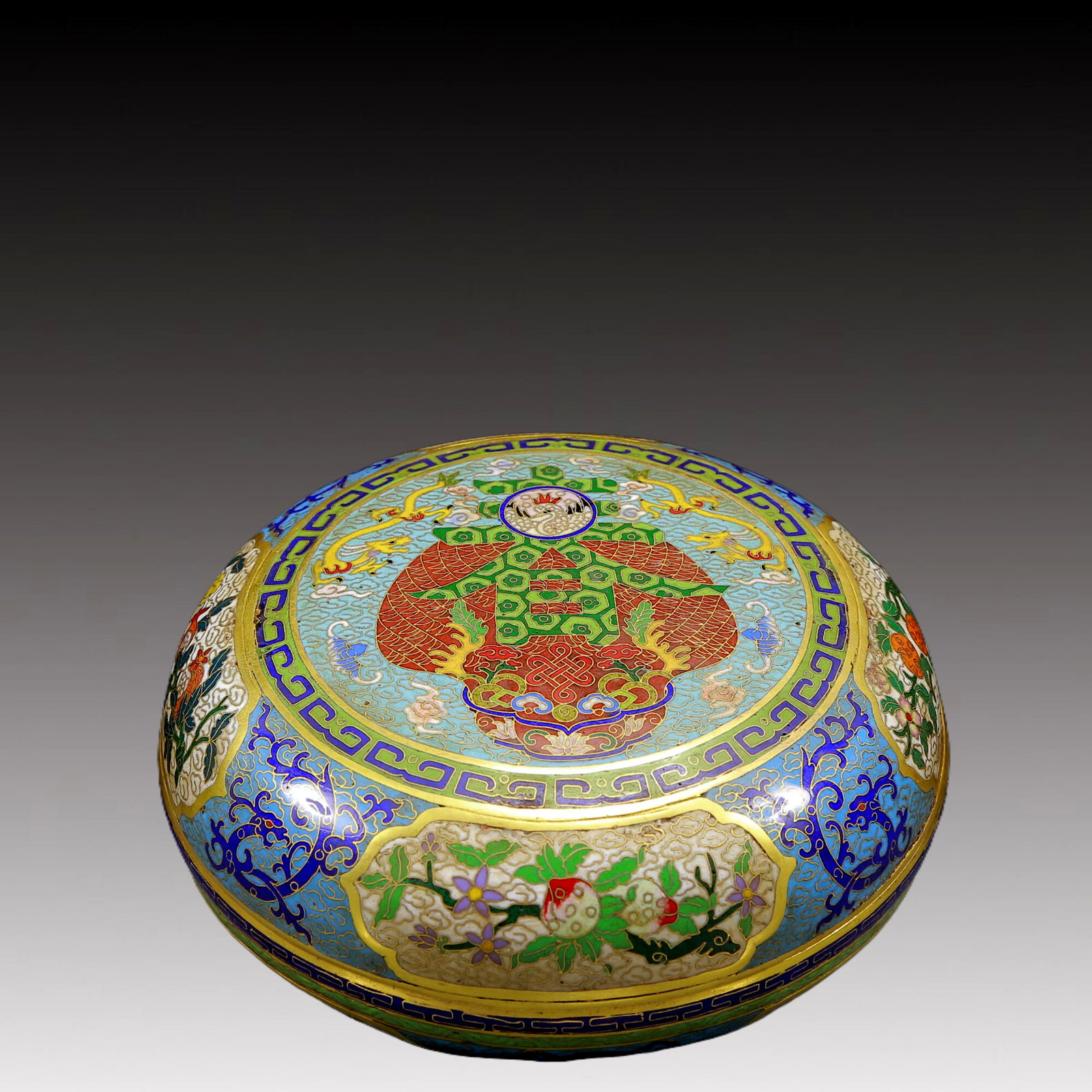An Exquisite Cloisonne Flower and Fruit Pattern Box (1 of 9)