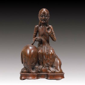 A Rare Eaglewood Statue of Arhat