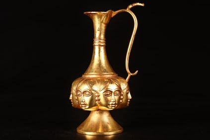A Rare Gilt Bronze Figure Pattern Ewer