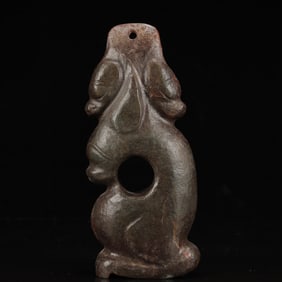 An Archaic Hongshan Culture Gaogu Jade Beast Ornament