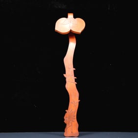 An Exquisite Bamboo Peach Pattern Ruyi