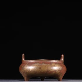 An Exquisite Bronze Double-Ears and Tripod Censer