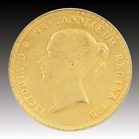 1839 Victoria Gold Five Pounds Coin