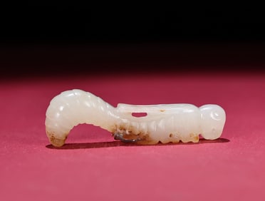 An Exquisite White Jade Insect Pendant