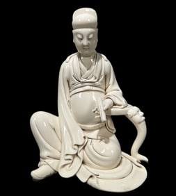 A Rare Blance-De-Chine Statue of Figure