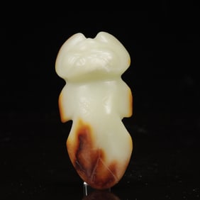 An Archaic Hongshan Culture White Jade Jade Ornament