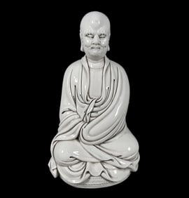 A Rare Blance-De-Chine Statue of Dharma